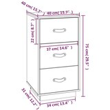 vidaXL Nočna omarica 2 kosa medeno rjava 40x40x75 cm trdna borovina | Shoptok.si