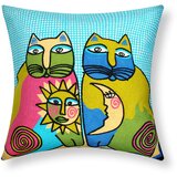 AVIZAR Set dveh prevlek za blazino 45x45 cm izvezenih Art Solaris, Večbarvno, (21747197) | Shoptok.si