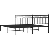 Metalni okvir za krevet s uzglavljem crni 183x213 cm | shoptok.hr