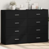 vidaXL Komoda 2 kosa črna 60x31x84 cm inženirski les | Shoptok.si