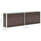vidaXL Visoka greda pocinkano jeklo 240x40x77 cm rjava | Shoptok.si