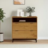 vidaXL Predalnik FLAM 80x40x80 cm trdna borovina Cene