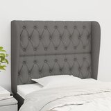  Uzglavlje s ušima tamnosivo 103x23x118/128 cm od tkanine | shoptok.hr