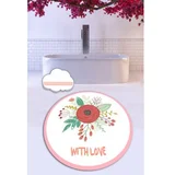 prostirka za kupatilo s ljubavlju, 100 cm, bijela