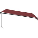Tenda na ručno uvlačenje s LED svjetlima bordo 400 x 300 cm | shoptok.hr