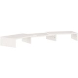 vidaXL Stojalo za zaslon belo 80x24x10,5 cm trdna borovina, (20913746) | Shoptok.si
