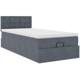  Otomanski okvir kreveta s madraca tamnosivi 90x190cm baršunasti | shoptok.hr