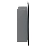  Kupaonski ormarić s okruglim ogledalom LED Siva 54x54x17,5 cm | shoptok.hr
