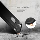 Techsuit Carbon Silicone maska za iPhone 7 Plus - crna | shoptok.hr