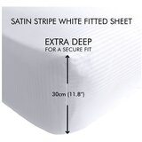 Catherine Lansfield Bijela plahta 90x190 cm Satin Stripe - Cijene