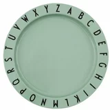 Design Letters zeleni dječji tanjur za desert Eat & Learn, ø 20 cm
