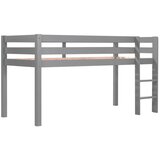 Vipack Siva dvignjena otroška postelja iz borovega lesa 90x200 cm PINO - Vipack Cene