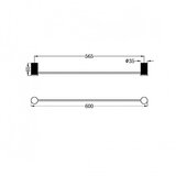 Copen Držač peškira CONCEPT DIAMOND 600mm hrom (C-03-353) | ePonuda.com