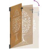  Vrtna vrata 85 x 125 cm od čelika COR-TEN s uzorkom stabla | shoptok.hr