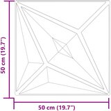  Zidni paneli 24 kom betona 50 x 50 cm XPS 6 m² uzorak zvijezde | shoptok.hr