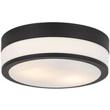 QAZQA Moderna zunanja stropna svetilka črna 28 cm IP44 - Flavi | Shoptok.si