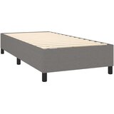 vidaXL Box spring postelja z vzmetnico LED temno siva 90x190 cm blago | Shoptok.si