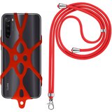 AVIZAR Kabel za pametni telefon s silikonskim univerzalnim raztegljivim nastavljivim 90 cm, Rdeča, (5000277196) Cene