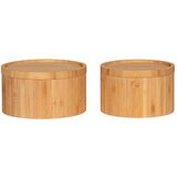 House Nordic Bambusove kutije za pohranu u setu 2 kom s poklopcem/dekorativne u prirodnoj boji ø 15x8 cm Chefalu – | shoptok.hr