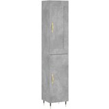 Maison Chic Visoka omara - Komoda - Predalnik betonsko siva 34,5x34x180 cm inženirski les, (21722143) Cene