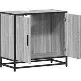 vidaXL Kopalniška omarica siva sonoma 65x33x60 cm inženirski les | Shoptok.si
