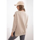 Kesi Women's oversized sweatshirt with long sleeves light beige | Shoptok.si