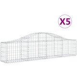  Lučne gabionske košare 5 kom 200x30x40/60 cm pocinčano željezo | shoptok.hr