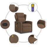  Masažni naslonjač od tkanine smeđi | shoptok.hr