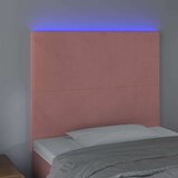  Posteljno vzglavje roza 80x5x118/128 cm žamet | Shoptok.si