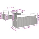  Set vrtnih sofa od 7 dijelova s jastucima bež poli ratan | shoptok.hr