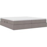  Krevet s madracem i skladištem Sivo-smeđa 200 x 200 cm | shoptok.hr