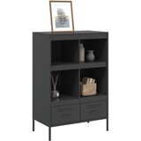 Visoka komoda crna 68 x 39 x 101,5 cm od čelika | shoptok.hr