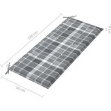  Zložljiva vrtna klop z blazino 118 cm bambus, (20804019) | Shoptok.si
