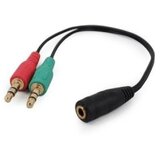 Gembird audio adapter za slušalice 2×3,5mm 3pin to 1x 3,5 mm 4pin (mic/slušalice), CCA-418 Cijene