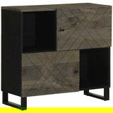 vidaXL Komoda črn 80x33x75 cm trden mangov les, (21779706) | Shoptok.si