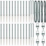  Stebri za ograjo s klinom 26 kos Ø32 mm 80 cm Galvanizirano jeklo | Shoptok.si