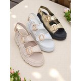 Resti Women's Thick Sole Sandals with Rhinestones Rocky Chic | Shoptok.si