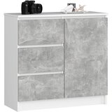 AKORD Jerry Komoda, 1 Vrata In 3 Predali, Bela/Beton, (5000332391) | Shoptok.si