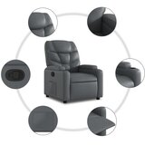  Naslonjač na podizanje od umjetne kože siva | shoptok.hr