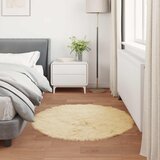 Tepih od umjetne ovčje kože TAFALLA Krem Ø 120 cm Poliester | shoptok.hr