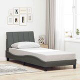 vidaXL Posteljni okvir brez vzmetnice temno siv 90x190 cm blago | Shoptok.si