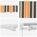  Skrovita tenda Zelena i žuta 300 x 250 cm Tkanina i čelik | shoptok.hr