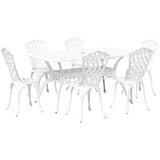 Vrtni set za objed 7 pcs Bijelo Aluminij | shoptok.hr