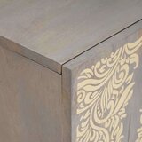 TV omarica Siva in zlata 105 x 33.5 x 46 cm Trden mangov les, (5000064663) | Shoptok.si