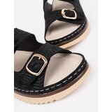 GOODIN Black sandals with gold elements | Shoptok.si
