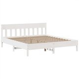 vidaXL Okvir kreveta bez madraca bijeli 180x200 cm od masivne borovine | shoptok.hr