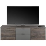 Modern Living nizka omarica cremona, siva, temni hrast | Shoptok.si