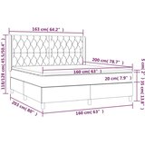vidaXL Box spring postelja z vzmetnico črna 160x200 cm blago | Shoptok.si