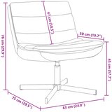  Stolica na kotačiće Smeđa 63 x 75 x 76 cm Antikni PU | shoptok.hr
