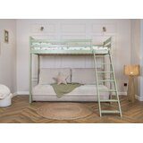  Drveni dječji krevet na kat Savio na razvlačenje - 90x200/140x200 cm - olive - Madrac PE pjena 8 cm-spužvasti madrac | shoptok.hr